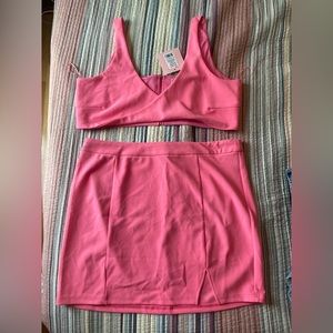 Showpo Jett Twist detail mini two piece skirt set